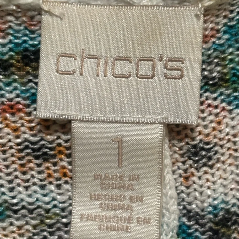 Chico's Multicolor Knit Cardigan - Picture 4 of 11
